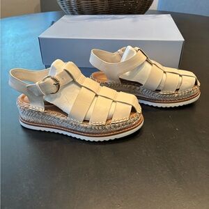 ANTONIO MELANI Cream Espadrille Sandals